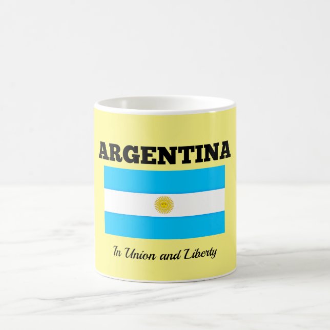 Caneca De Café Argentina - Bandeira e Motto (Centro)