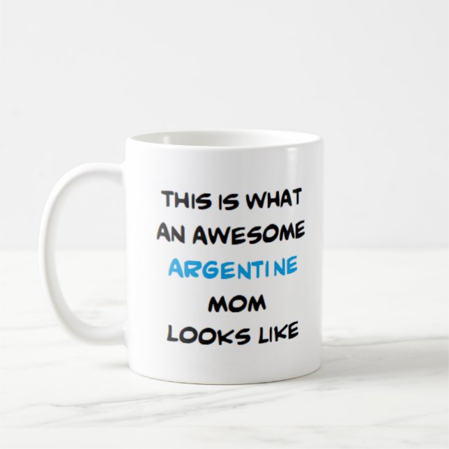 Caneca De Café argentina mãe, incrível (Esquerda)