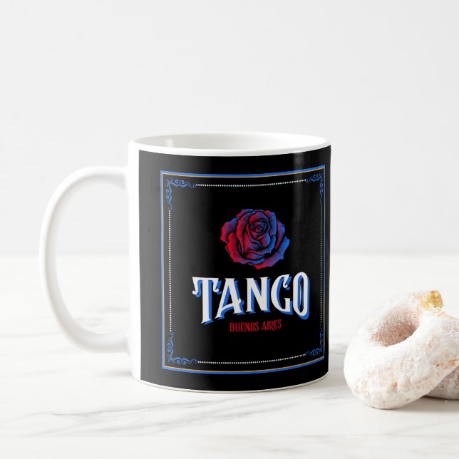 Caneca De Café Argentino Tango Buenos Aires Fileteado Porteño (Com Donut)