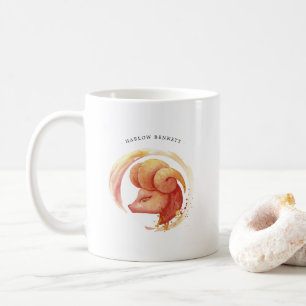 Caneca De Café Aries em Aquarela Astronomia Signo do Zodíaco Mo