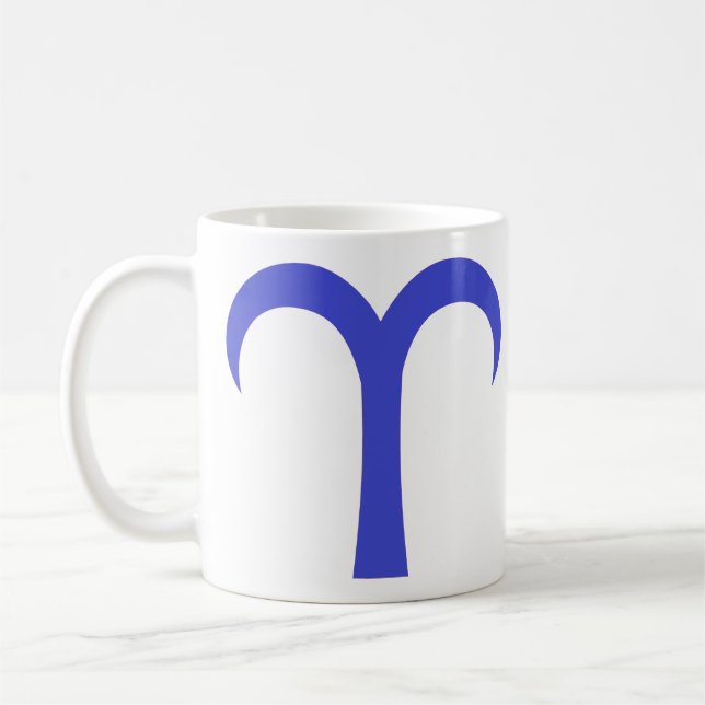 Caneca De Café Aries em azul (Esquerda)