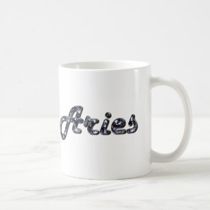 Caneca De Café Aries em Diamantes