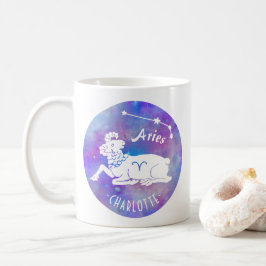 Caneca De Café Aries Ram Constulation Stars Nome Personalizado An