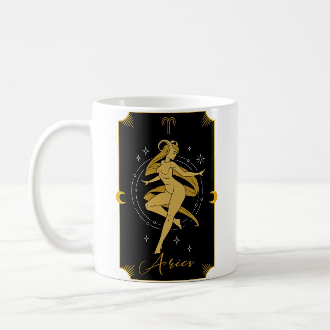 Caneca De Café Aries Saucy sinaliza mug astrológico (Esquerda)