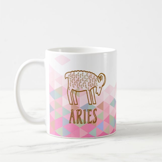 Caneca De Café Aries - Sinal Zodiac (Esquerda)