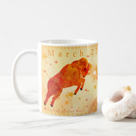Caneca De Café Aries vintage zodiac