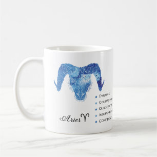 Caneca De Café Aries Zodiac Traits Mug