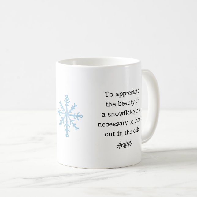 Caneca De Café Aristotle Winter Quote Decor For Home (Frente Esquerda)