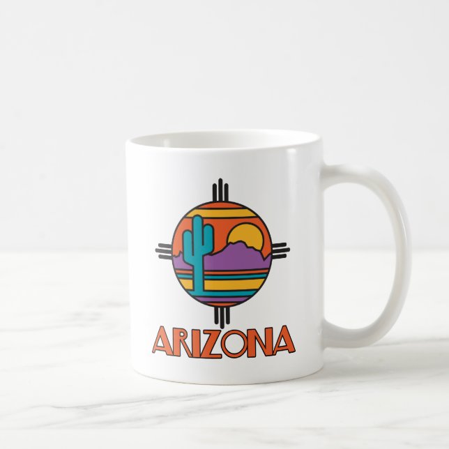Caneca De Café Arizona Desert Mandala (Direita)