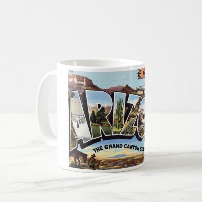 Caneca De Café Arizona Souvenir Coffee Mug (Frente Esquerda)