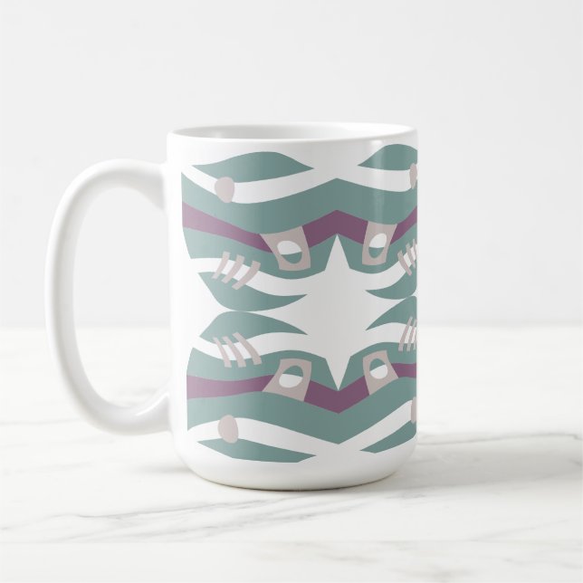 Caneca De Café Ark Dusty Seagrass, da abstrato Noah, Ecru EggPlan (Esquerda)