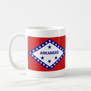 Caneca De Café Arkansan Flag + Map Mug