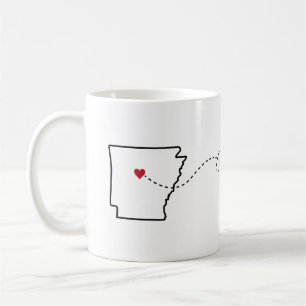 Caneca De Café Arkansas para Indiana - Heart2Heart Coffee Mug