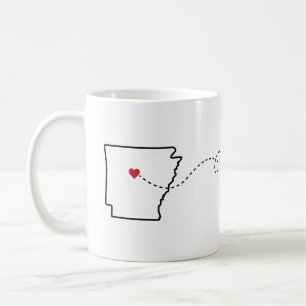 Caneca De Café Arkansas para Tennessee - Heart2Heart Coffee Mug