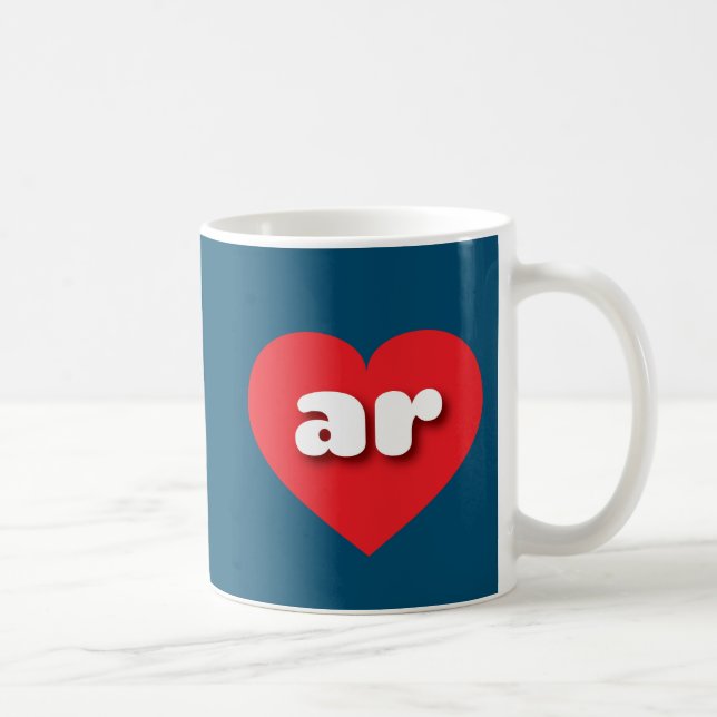 Caneca De Café Arkansas red Heart - Eu amo ar (Direita)