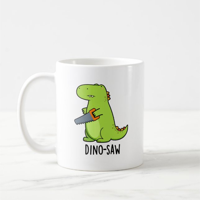 Caneca De Café Arma da Ferramenta Dinossauro Engraçada de Dino (Esquerda)
