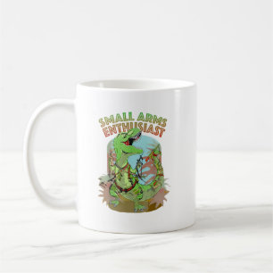 Caneca De Café Arma de Dinossauro Entusiasta de Armas Pequenas e