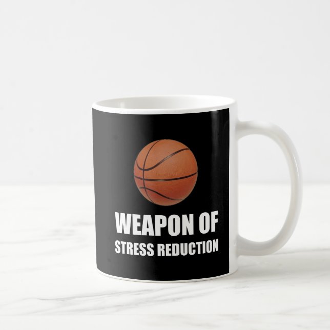 Caneca De Café Arma do basquetebol da redução da tensão (Direita)
