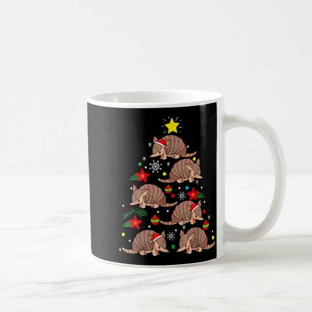 Caneca De Café Armadillo Christmas Ornament Tree Funny Zookeeper  (Direita)