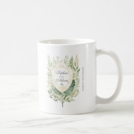 Caneca De Café Armamento Rustic Greenery Shield Personaliza