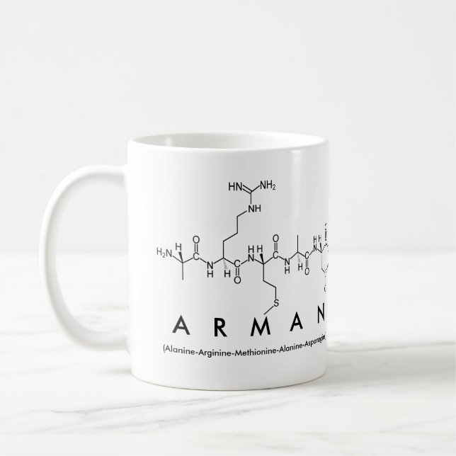 Caneca De Café Arman peptide name mug (Esquerda)