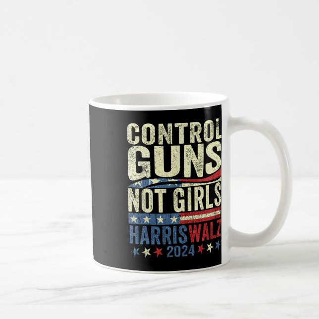 Caneca De Café Armas de Controle Não Meninas Direitos das Mulhere (Direita)