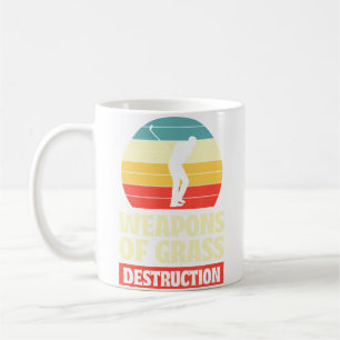 Caneca De Café Armas De Destruição De Grama - Golfe Engraçado Tro