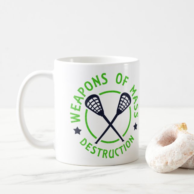 Caneca De Café Armas de destruição de Lacrosse (Com Donut)