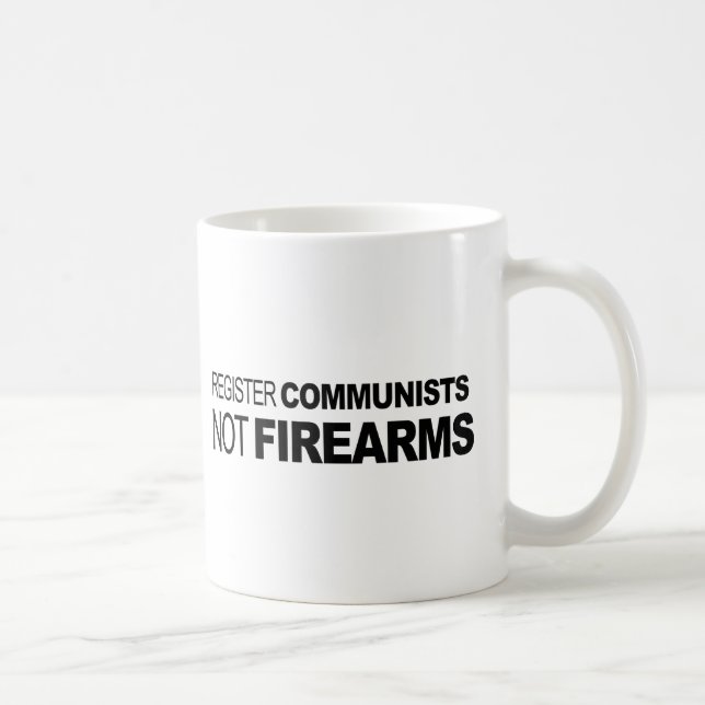 Caneca De Café Armas de fogo dos comunistas do registro não (Direita)