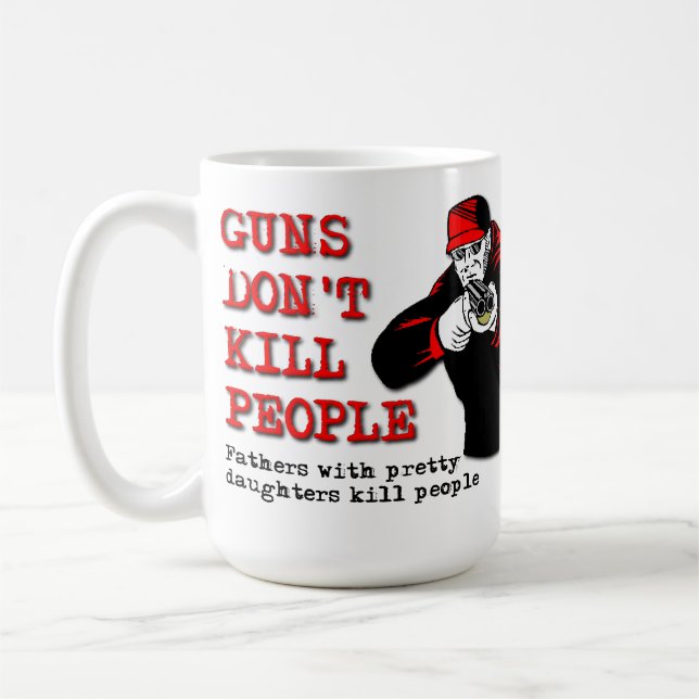 Caneca De Café Armas Não Matares Pessoas Engraçadas (Esquerda)