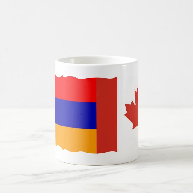 Caneca De Café Armênio e canadense Flag Coffee Mug (Centro)