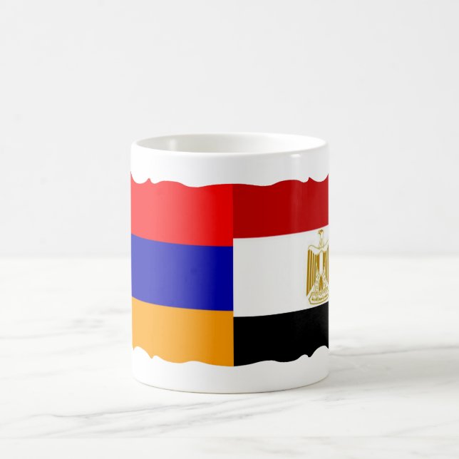 Caneca De Café Armênio e Egito Bandeira Café Mug (Centro)