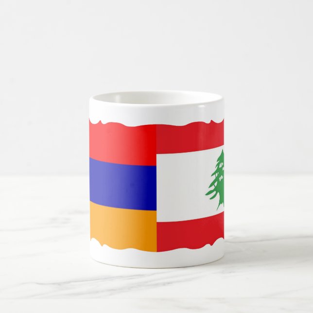 Caneca De Café Armênio e Líbano Bandeira Café Mug (Centro)