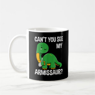 Caneca De Café Armissauro Ossos Quebrados Lesão no Braço Dinossau