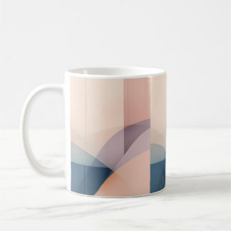 Caneca De Café Armonía etérea Resumen Arte Color Pastel moderno