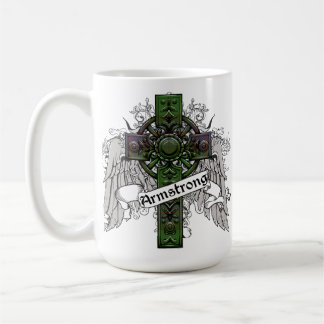 Caneca De Café Armstrong,tartan,cross,clan,família,celta,xadrez,S