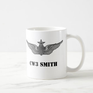 Caneca De Café ArmySrAvnBadge, ó batalhão do MI, CW3 SMITH