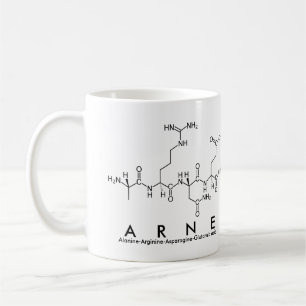 Caneca De Café Arne peptide name mug