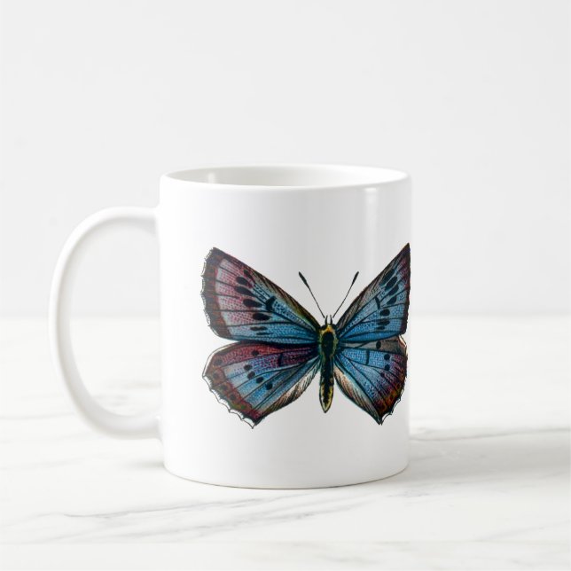 Caneca De Café Aron Glaucopsyche - A Grande Borboleta Azul (Esquerda)