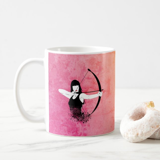 Caneca De Café Arqueira Feminina (Com Donut)
