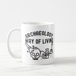 Caneca De Café Arqueologia - Modo de Viver, Ditado de Arqueologia