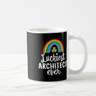 Caneca De Café Arquiteto Mais Sortudo Já Dia de São Patrício Trev
