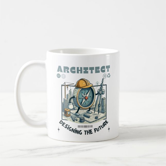 Caneca De Café Arquiteto projetando o futuro (Esquerda)