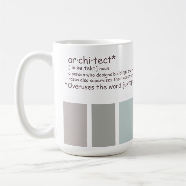 Caneca De Café Arquiteto. Sobreutiliza a justaposição da Mug de C (Esquerda)
