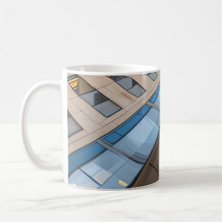 Caneca De Café Arquitetura Curva Skyline