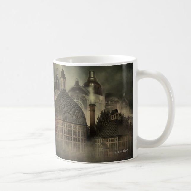Caneca De Café Arquitetura da fantasia de Steampunk - os (Direita)