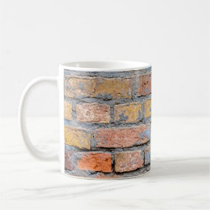 Caneca De Café Arquitetura de fundo de textura de tijolo antiga,