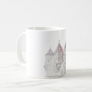 Caneca De Café Arquitetura do Castelo de Belarus Mir