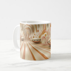 Caneca De Café Arquitetura espacial futurista, misturando formas 