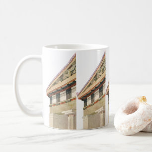 Caneca De Café Arquitetura Grega Vintage, Templo de Atena